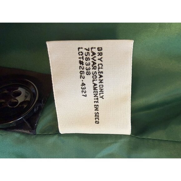 St Johns Bay SJB Wool Blend Green Peacoat Coat Women’s Medium Preppy Outdoor - Picture 7 of 7